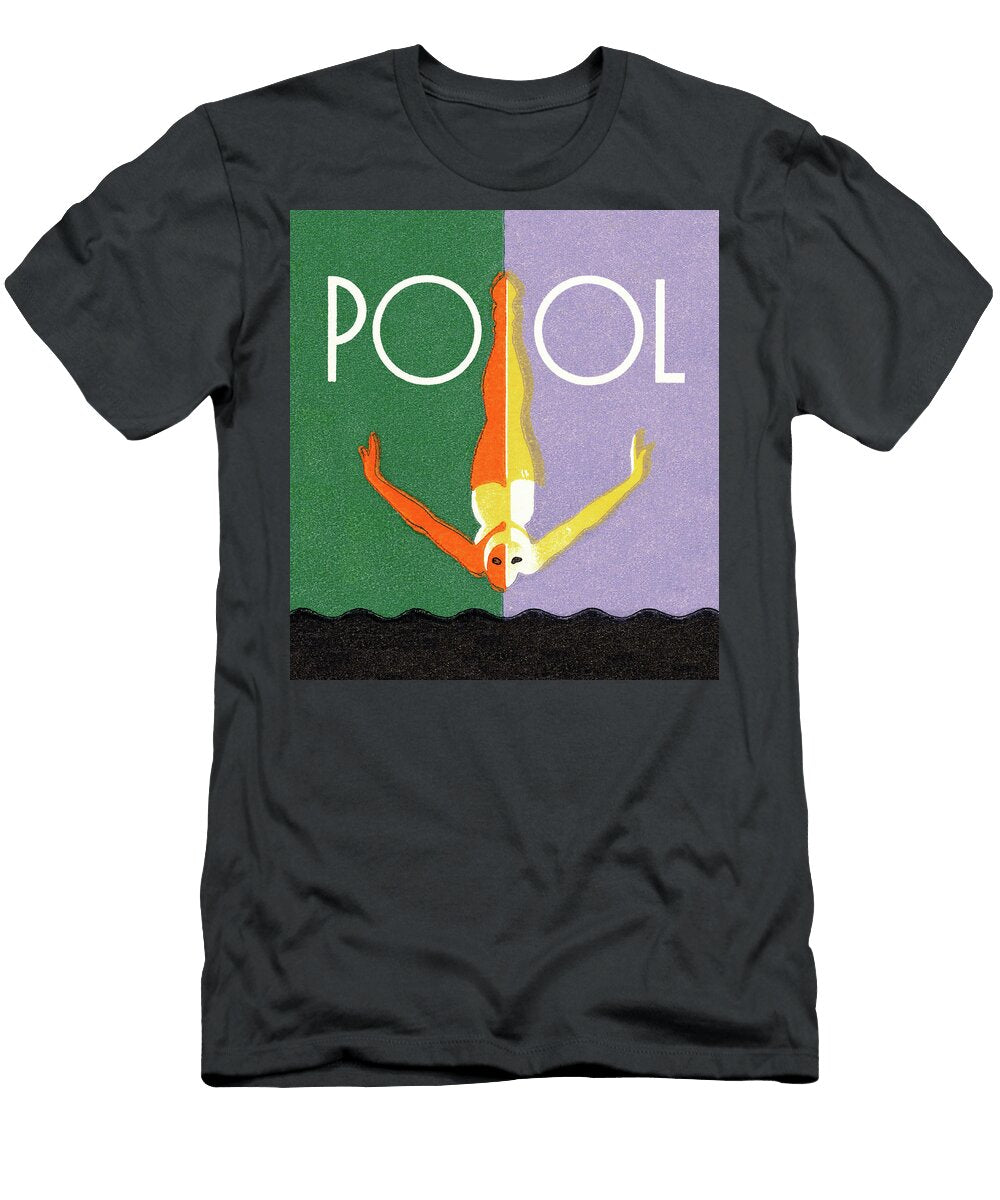 Pool and Woman Diving Csa Images T-Shirt