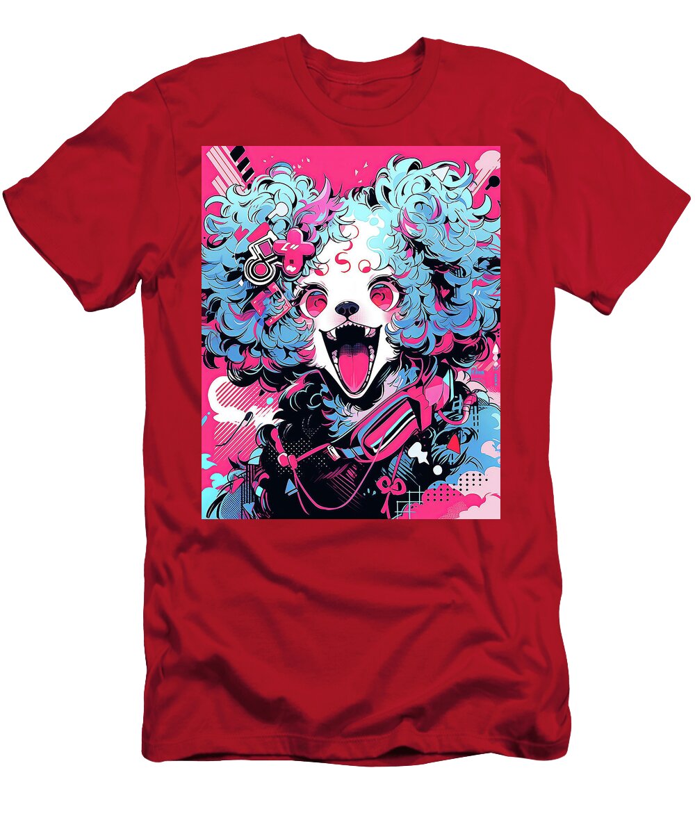 Pop Art Anime Poodle Dog 002 Victoria Sasuke Victoria Sasuke T-Shirt
