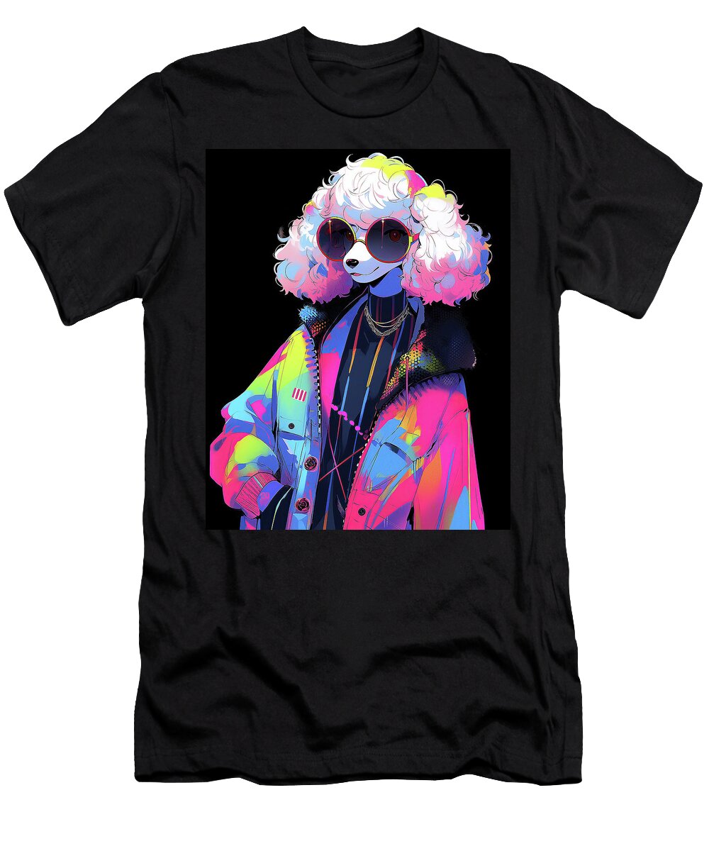 Pop Art Anime Poodle Dog 003 Victoria Sasuke Victoria Sasuke T-Shirt