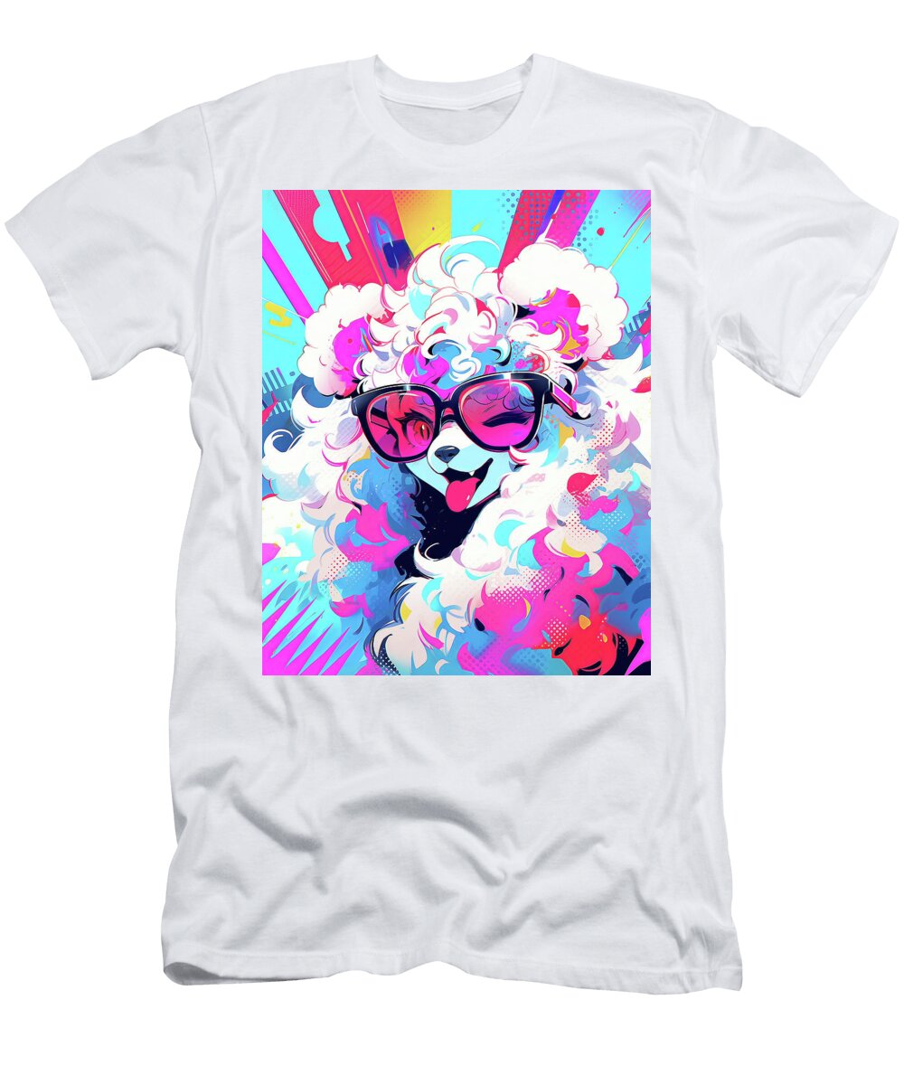 Pop Art Anime Poodle Dog 005 Victoria Sasuke Victoria Sasuke T-Shirt