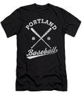 Portland Baseball Vintage Faded Baseball Design Print Deluxe Chimp T-Shirt