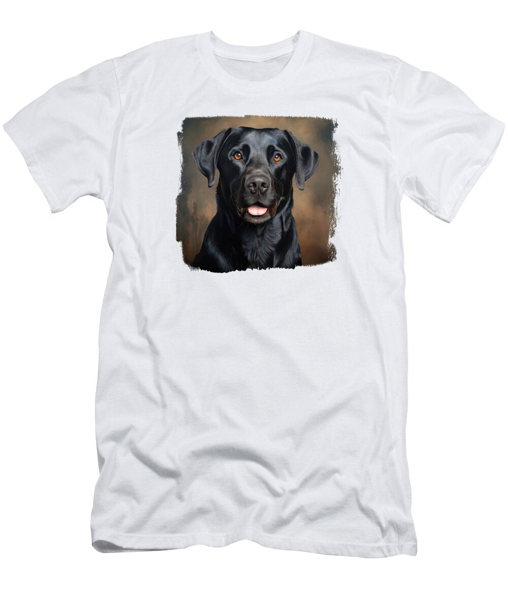 Portrait of a Black Labrador Retriever Elisabeth Lucas T-Shirt