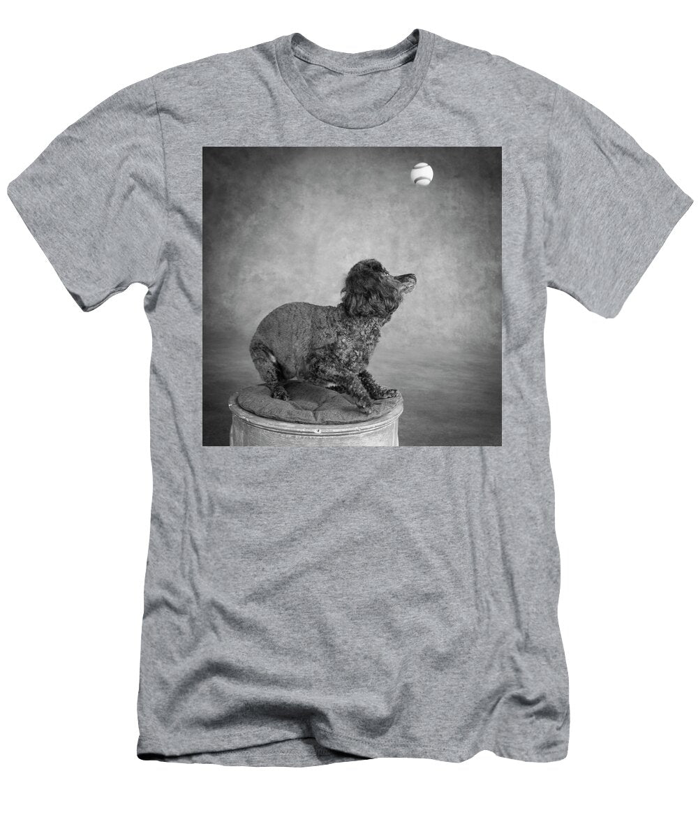 Portrait of a Mini Poodle Dog Panoramic Images T-Shirt