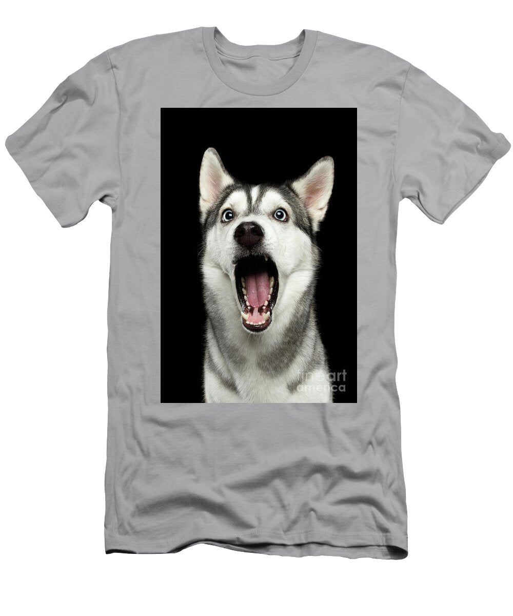Portrait of Amazement Siberian Husky Sergey Taran T-Shirt