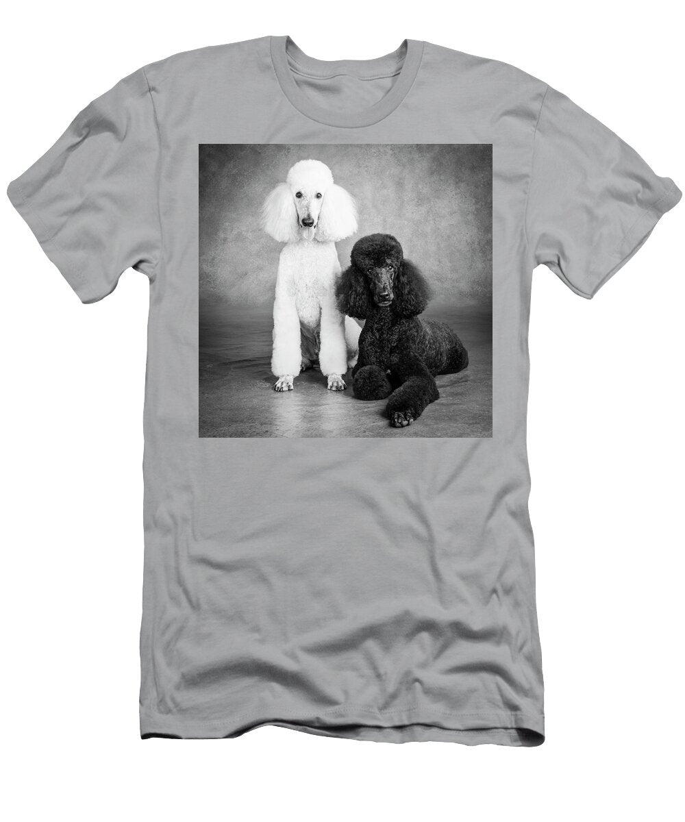 Portrait of Standard Poodle Dogs Panoramic Images T-Shirt