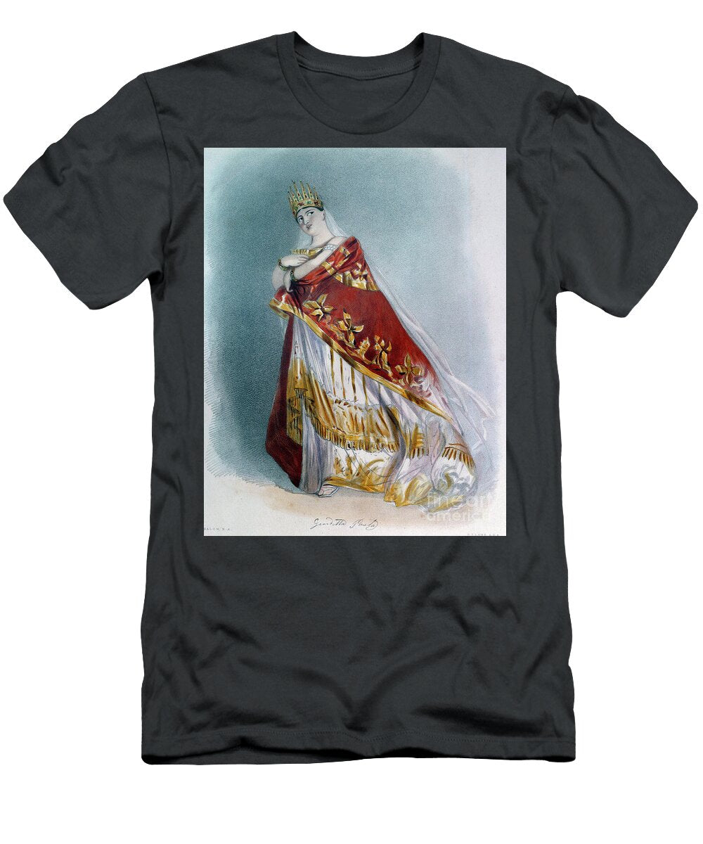Portrait of the Soprano Singer Giuditta Pasta 1797 1865 in Opera Costume 1837 19th Century Engraving Unknown Artist T-Shirt