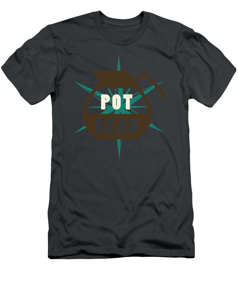 Pot Head Barista for Men Women Coffee Lover Brewer Addict Crazy Squirrel T-Shirt