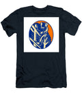 Power Lineman Electrician Post Helllo Oval Woodcut Aloysius Patrimonio T-Shirt