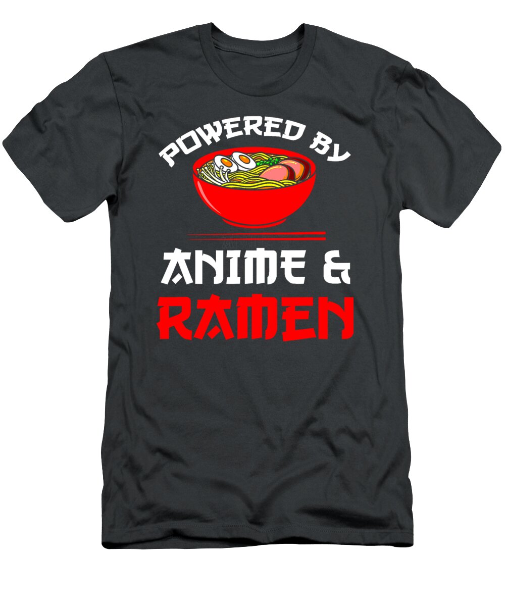 Powered By Anime Ramen Merchandiseshort Sleeve Mate Lyraja T-Shirt