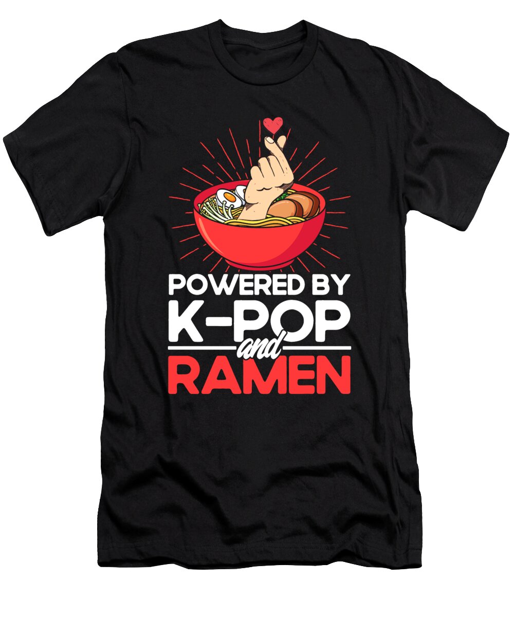 Powered By K Pop and Ramen Steven Zimmer T-Shirt