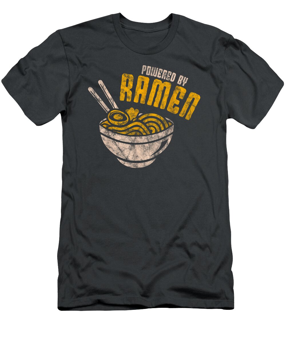 Powered By Ramen Japanese Love Anime Noodles Ennio Ellise T-Shirt