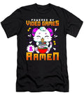 Powered By Video Games Ramen Anime Cat Gamer the Perfect Presents T-Shirt