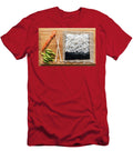 Preparing Sushi Salmon Avocado Rice and Chopsticks on Wooden Table Michal Bednarek T-Shirt
