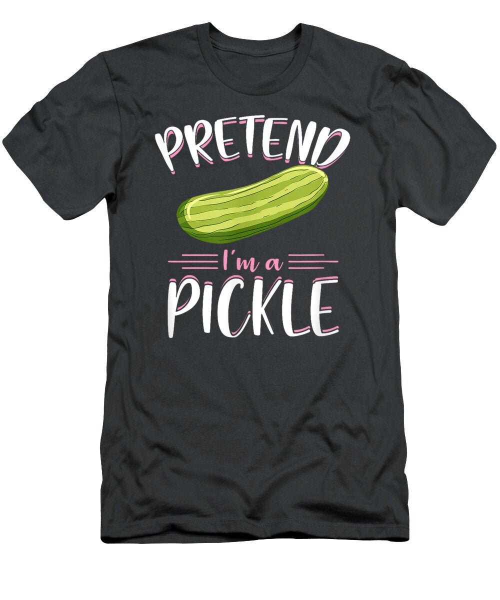 Pretend I M a Pickle Funny Cute Lazy Halloween Costume Idea Corrik Rovan T-Shirt