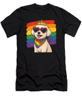 Pride Bichon Dog with Crown Lgbtq Rainbow for Studi Alex T-Shirt