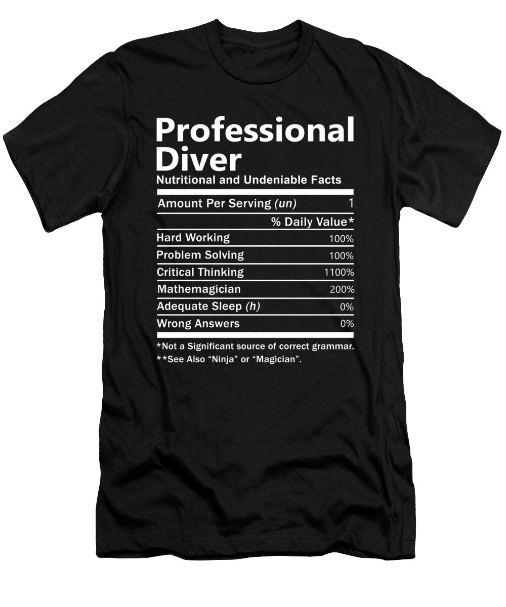 Professional Diver Nutrition Factors Gift Item Shi Hu Kang T-Shirt