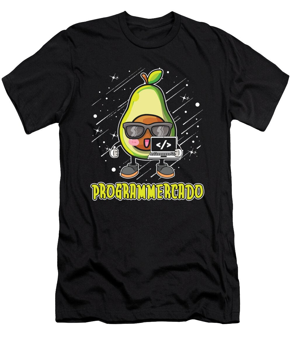 Programmer Avocado Developer Coding Software Engineer Coder Crazy Squirrel T-Shirt