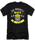 Proudest Wife 911 Dispatcher Headset American Flag Florian Dold Art T-Shirt