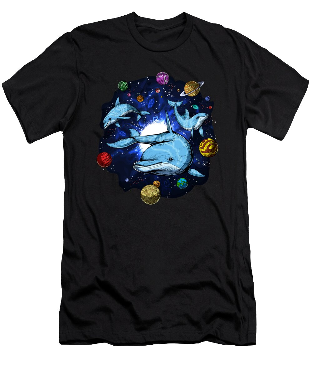 Psychedelic Dolphins Nikolay Todorov T-Shirt
