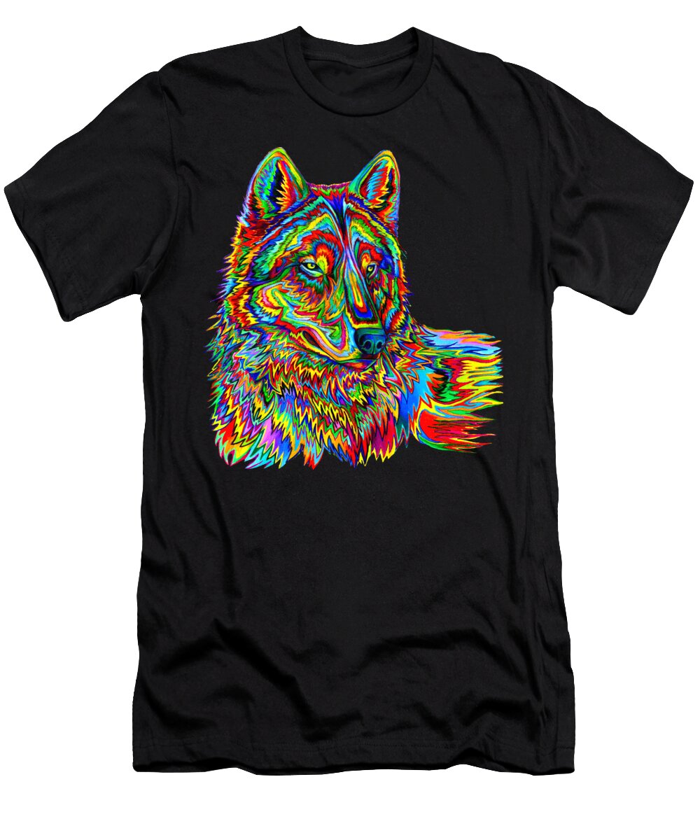 Psychedelic Wolf Rebecca Wang T-Shirt