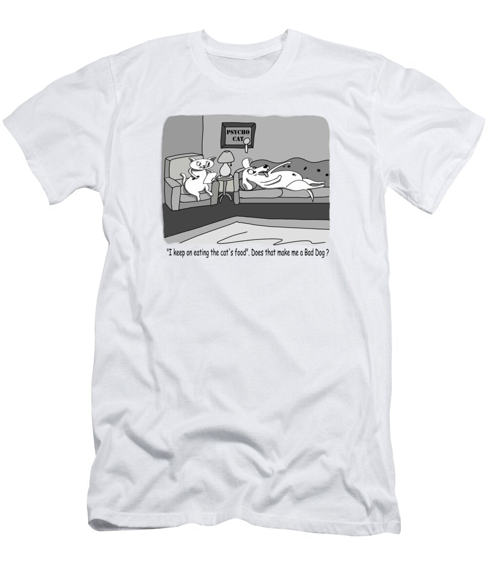 Psycho Cat Helps Dogs Alexander Mlynaryk T-Shirt