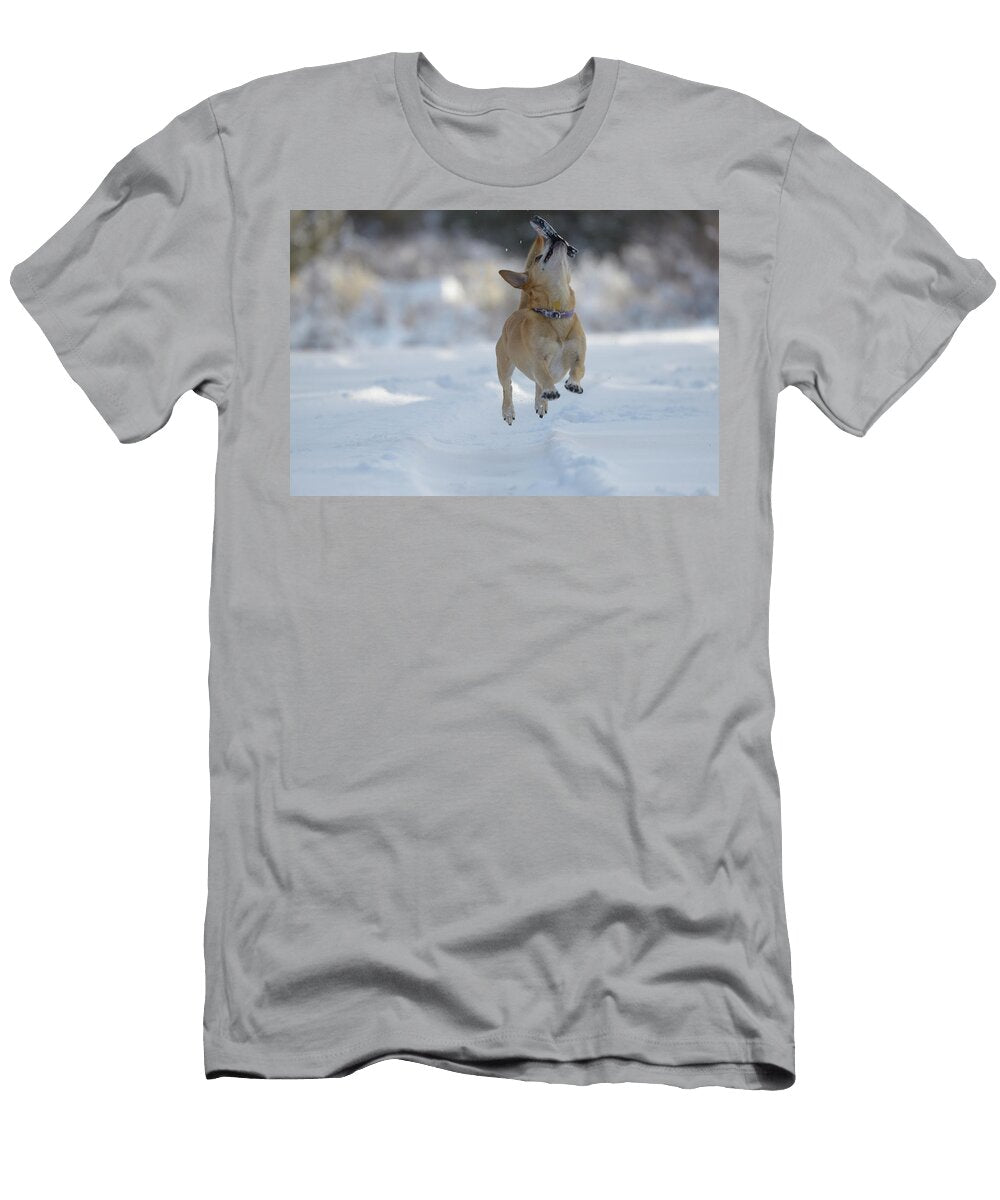 Puppy Playing in the Snow Rhz T-Shirt