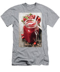 Pure Fresh Cranberry Smoothie on Rustic Wooden Background Natalia Klenova T-Shirt