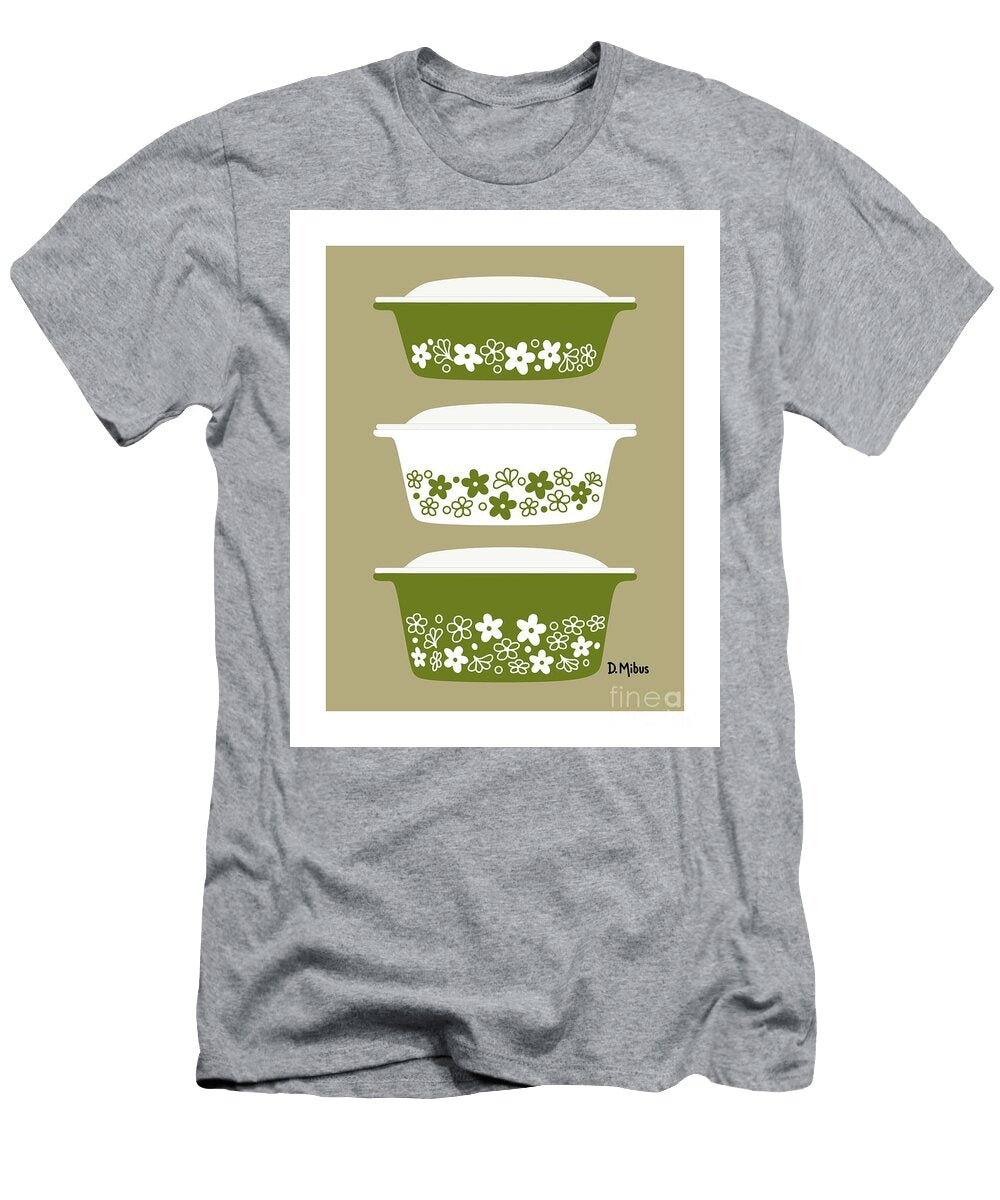 Pyrex Crazy Daisy Casseroles Donna Mibus T-Shirt