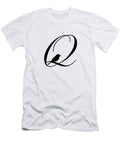 Q in Black Bird and Script Custom Home Fashions T-Shirt