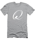 Q in White Bird and Script Custom Home Fashions T-Shirt