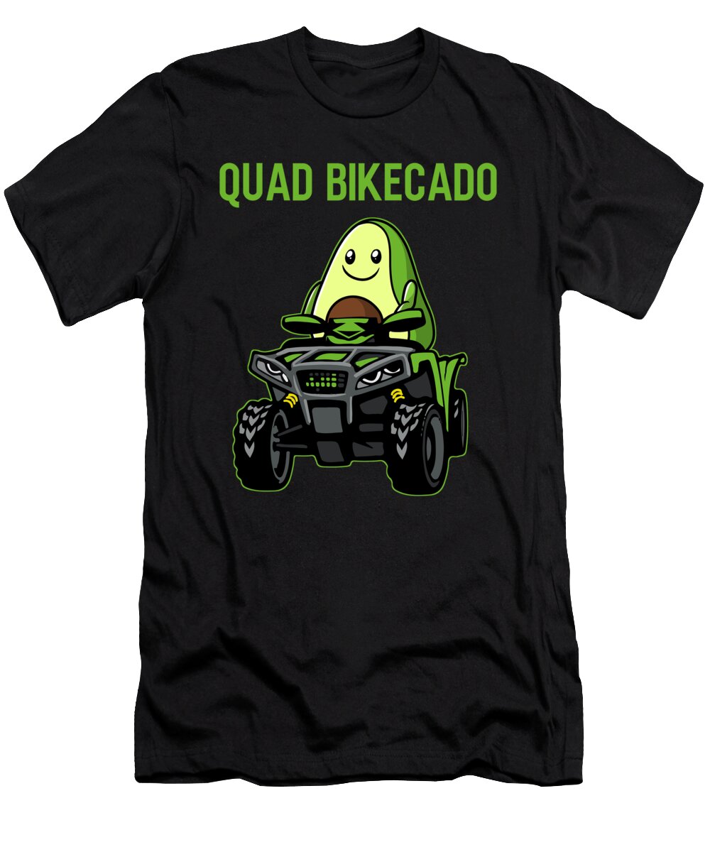 Quad Bike Avocado Motor Sport Biker Quad Bike Crazy Squirrel T-Shirt