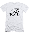 R in Black Bird and Script Custom Home Fashions T-Shirt