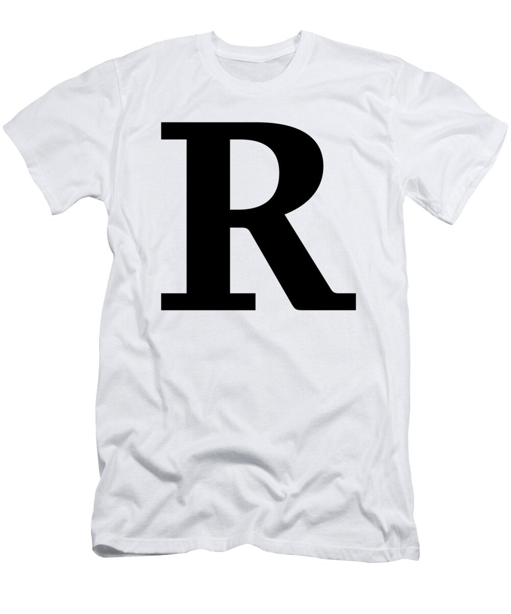 R in Black Typewriter Style Custom Home Fashions T-Shirt