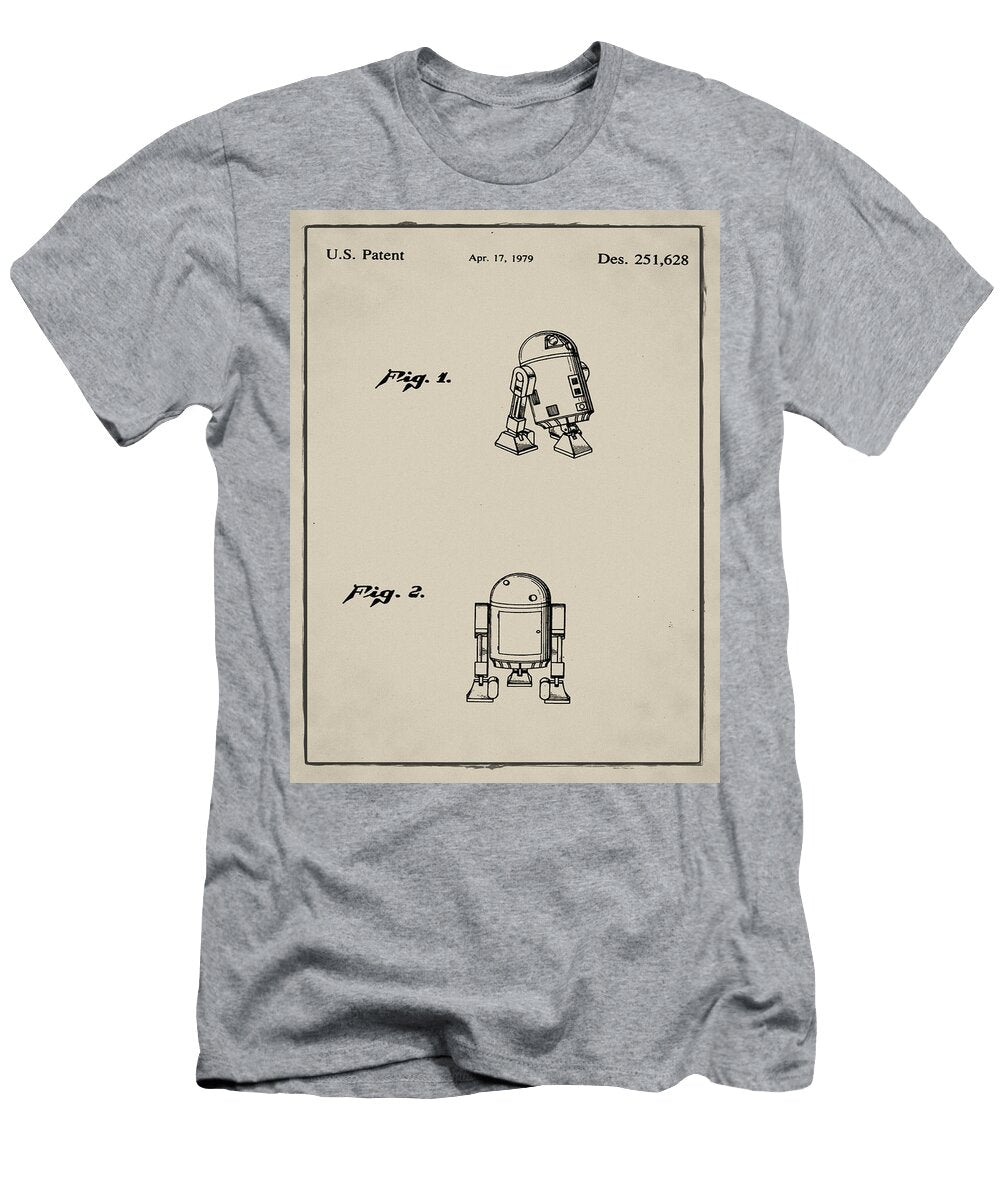 R2d2 Patent 1979 in Sepia Digital Reproductions T-Shirt