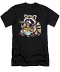 Raccoon Eating Ramen Noodle Anime Japanese Food Lover Job T-Shirt