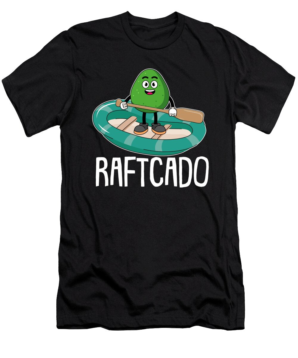 Rafter Avocado White Water Boating Rafting Crazy Squirrel T-Shirt