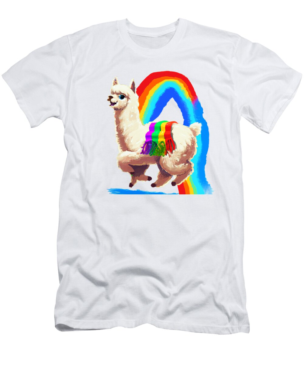 Rainbow Alpaca Torsten Schoppe T-Shirt