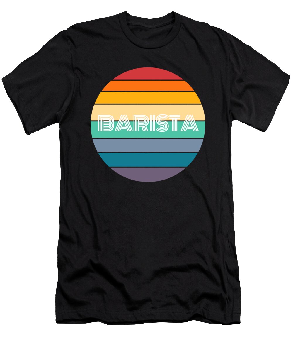 Rainbow Barista Retro Vintage Bruno T-Shirt