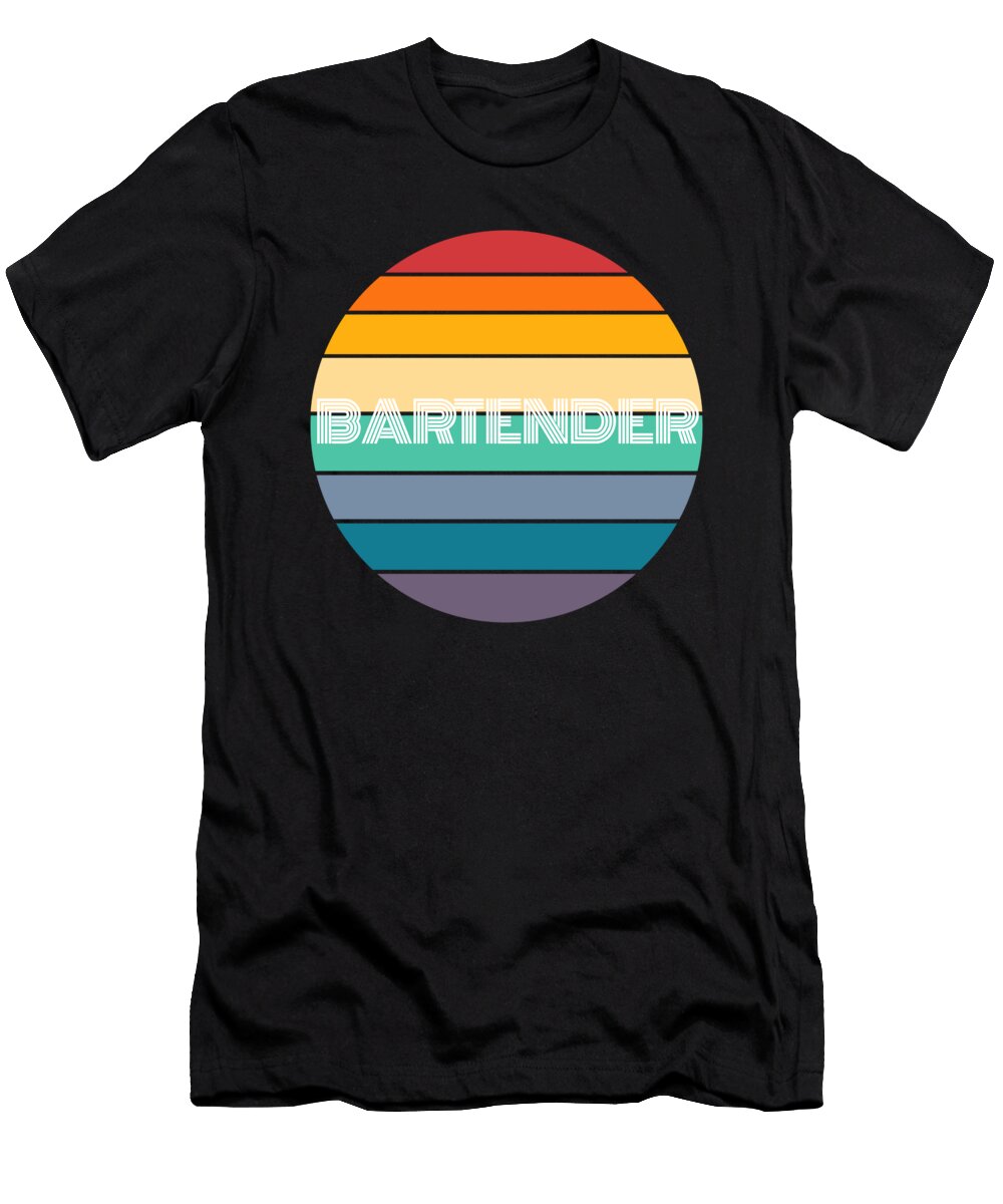 Rainbow Bartender Retro Vintage Bruno T-Shirt