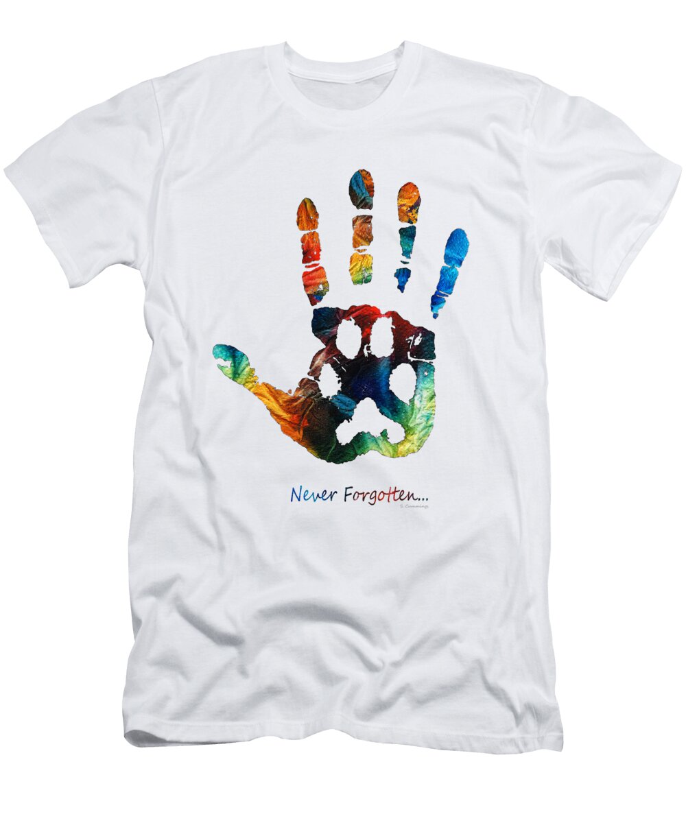 Rainbow Bridge Art Never Forgotten By Sharon Cummings Sharon Cummings T-Shirt