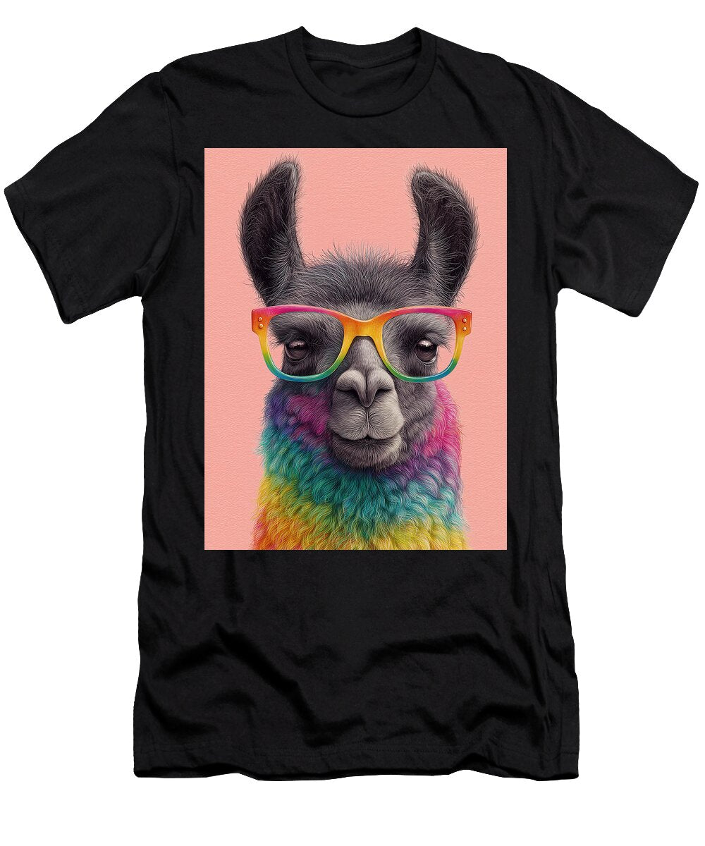 Rainbow Llama Lisa S Baker T-Shirt