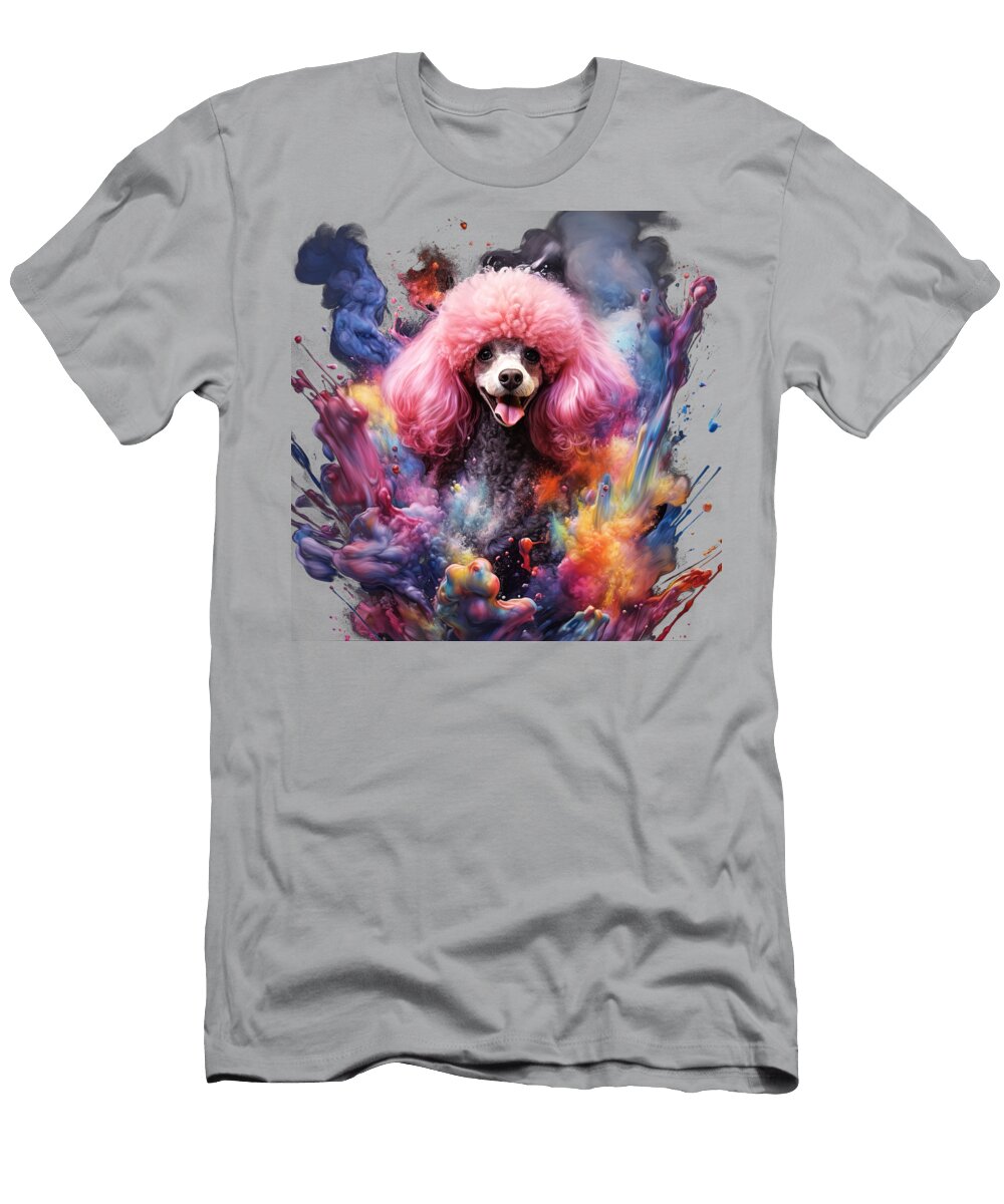 Rainbow Splash Poodle Elisabeth Lucas T-Shirt