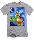 Rainbow Woman with a Crescent Moon Genevieve Esson T-Shirt
