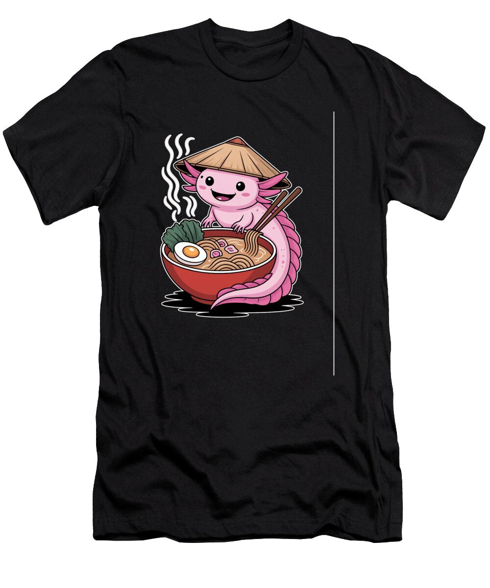 Ramen Axolotl Japanese Style Moon T-Shirt