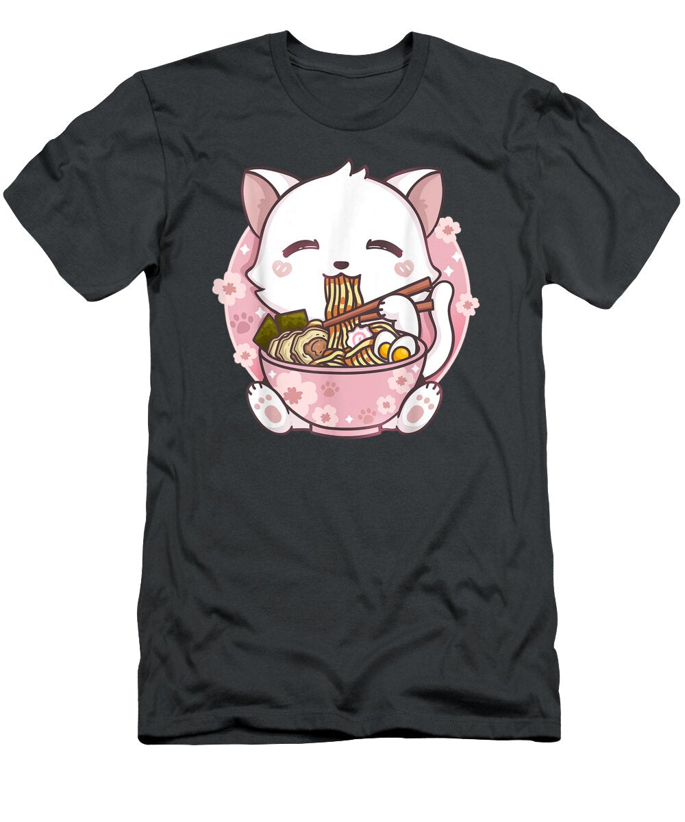 Ramen Cat Kawaii Anime Hamza Orin T-Shirt