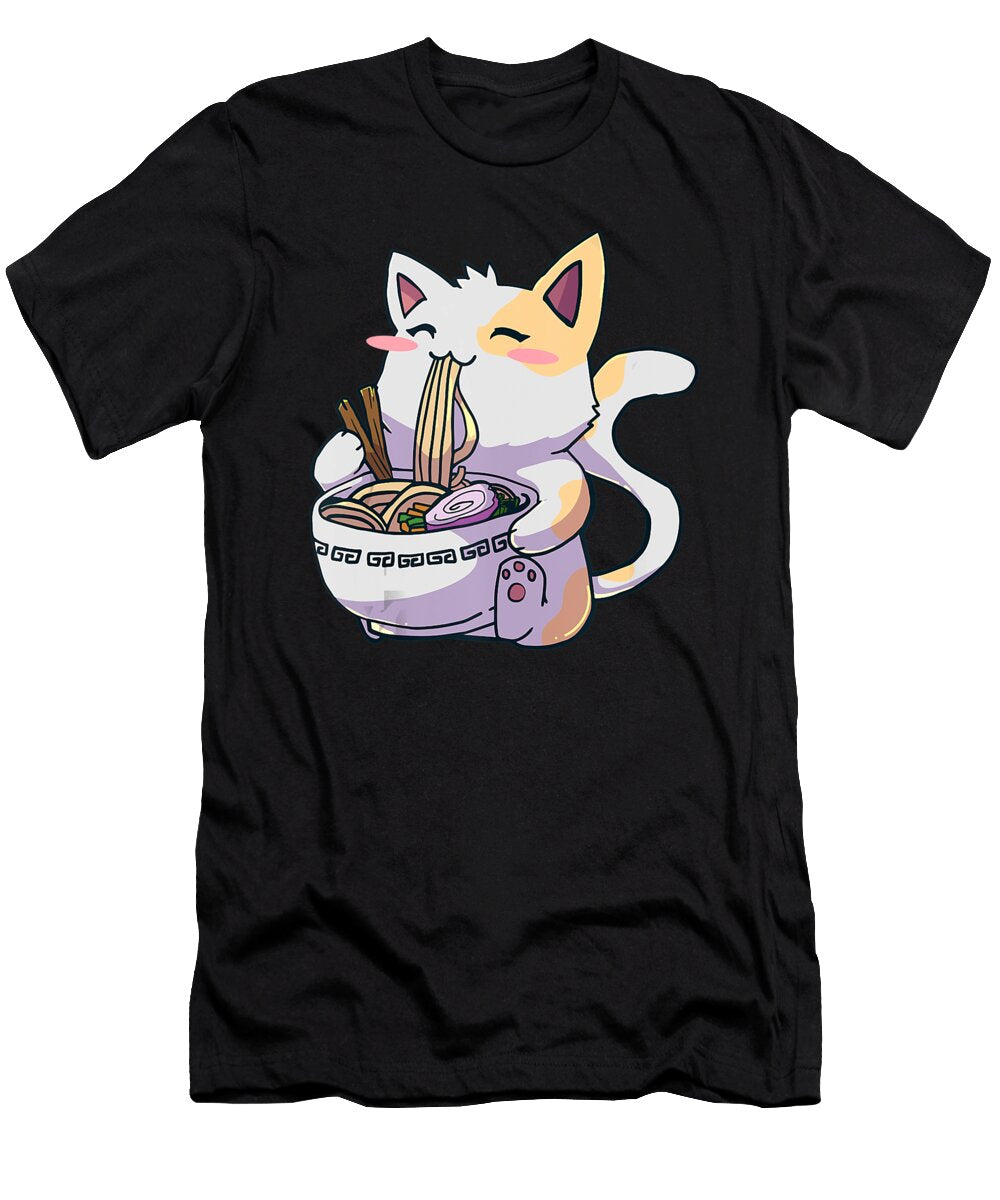 Ramen Cat Kawaii Neko Anime Cute Japanese Gift Tank Top Dhbubble T-Shirt
