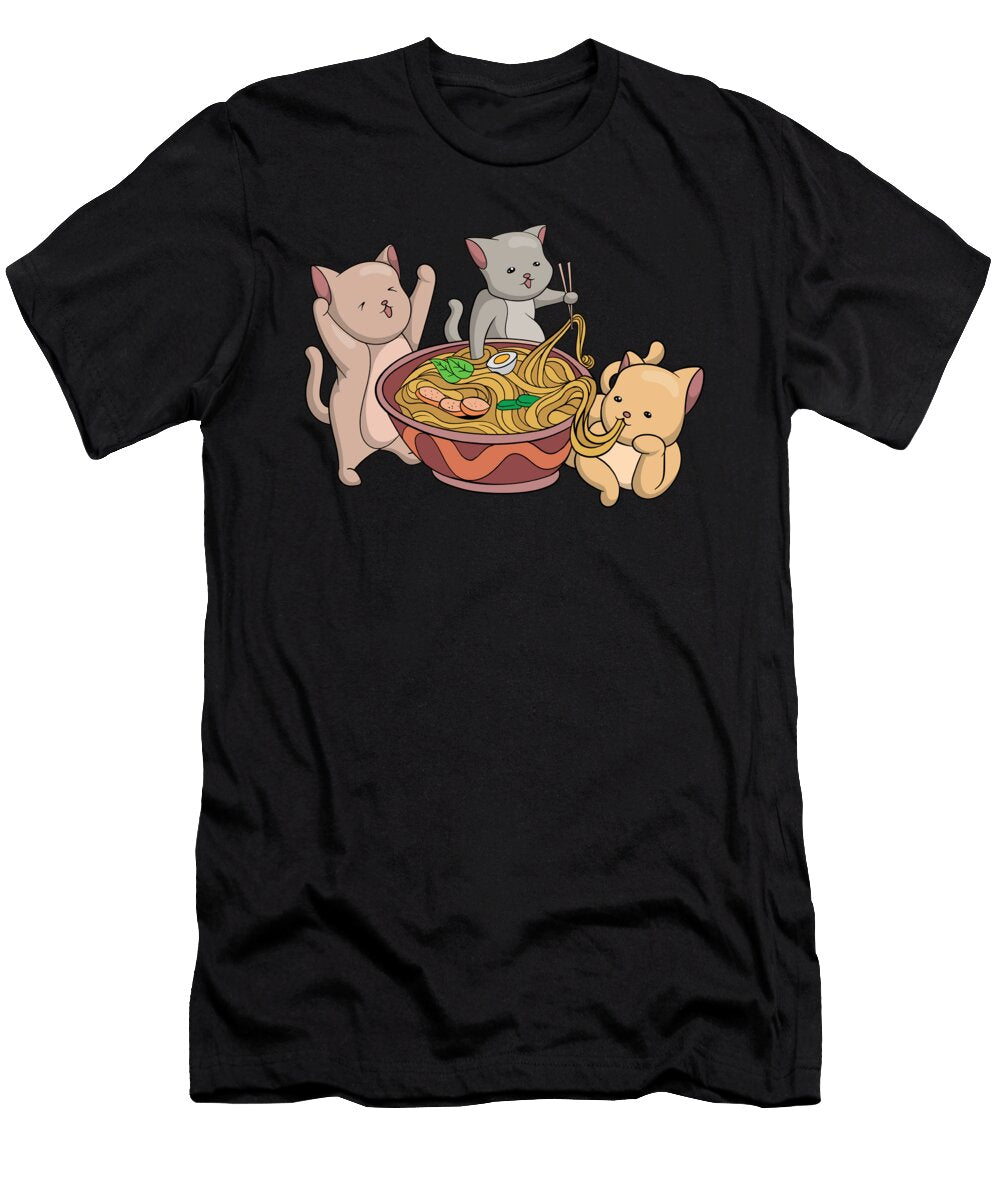 Ramen Cats Cat Noodles Soup Lover Japan Chef Noods Toms Store T-Shirt