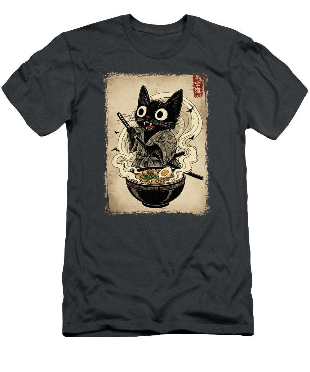 Ramen Is the Way of the Warrior Cat Samurai Zyneu Gangd T-Shirt