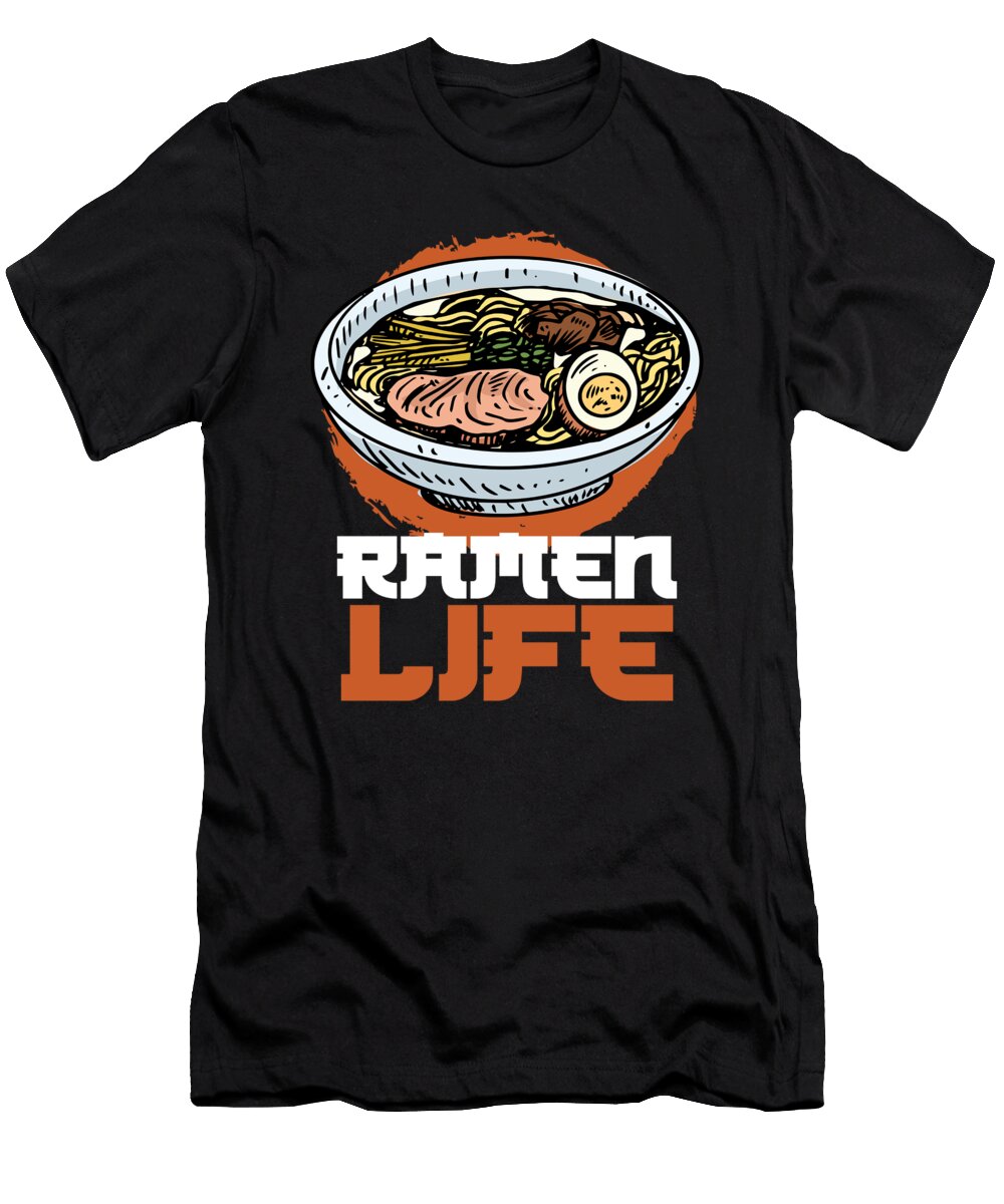 Ramen Life Japanese Japan Sushi Noodle Moon T-Shirt