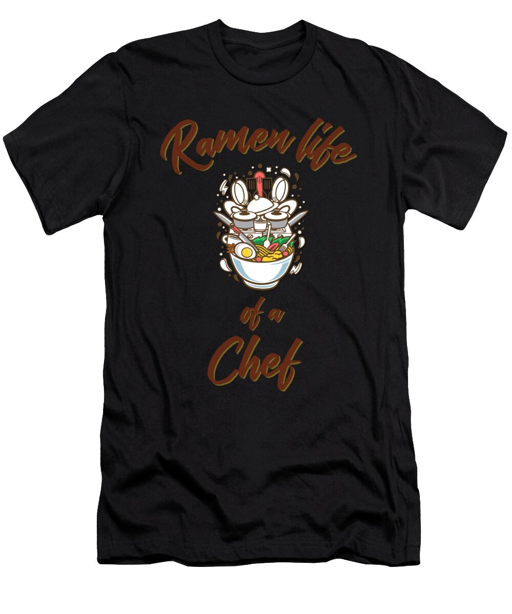 Ramen Life of a Chef Japanese Noodle Bowl Cooking Licensed Art T-Shirt